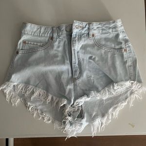 Barley used light blue shorts. Perfect for summer.